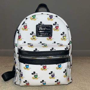 Disney Loungefly White Mickey Mouse Mini Backpack